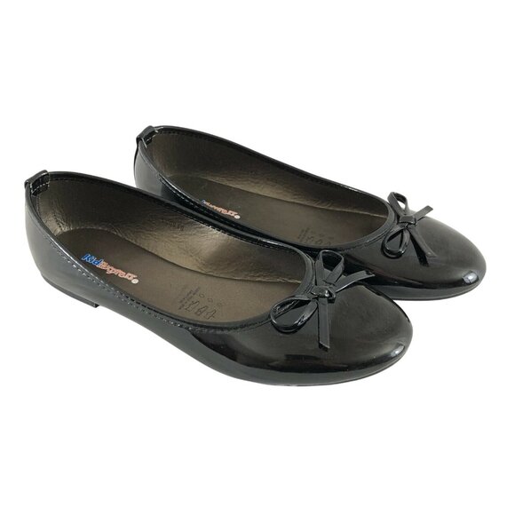 Kid Express Toddler Girls Ballet Flats Faux Leather Bow Black Size 36 US 4 - Picture 1 of 6
